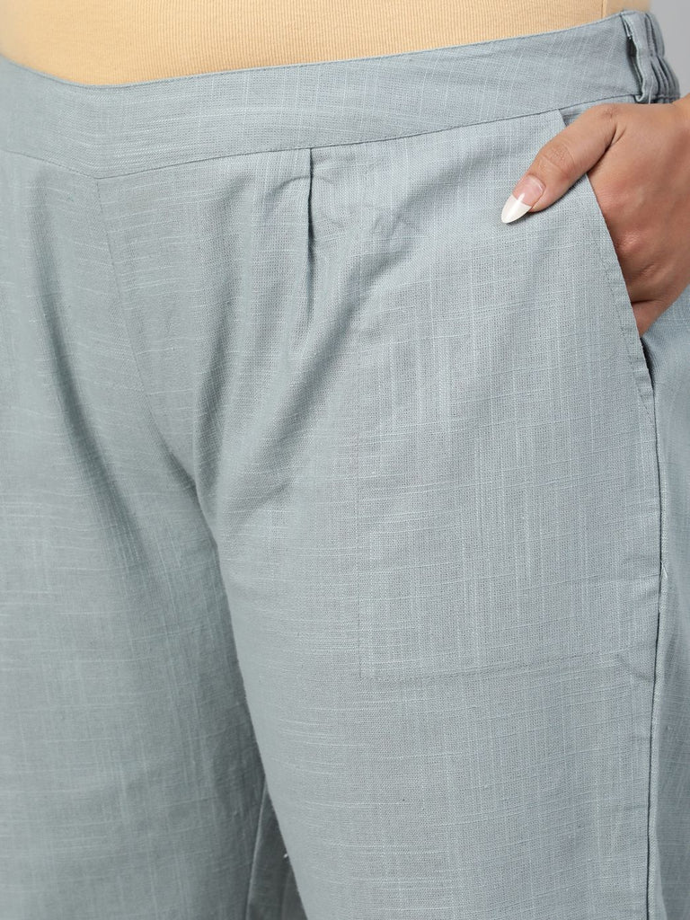 Buy Jaipur Kurti Women Light Grey Ethnic Wear Cotton Slub Pants  JKPAT0139XXXL Online