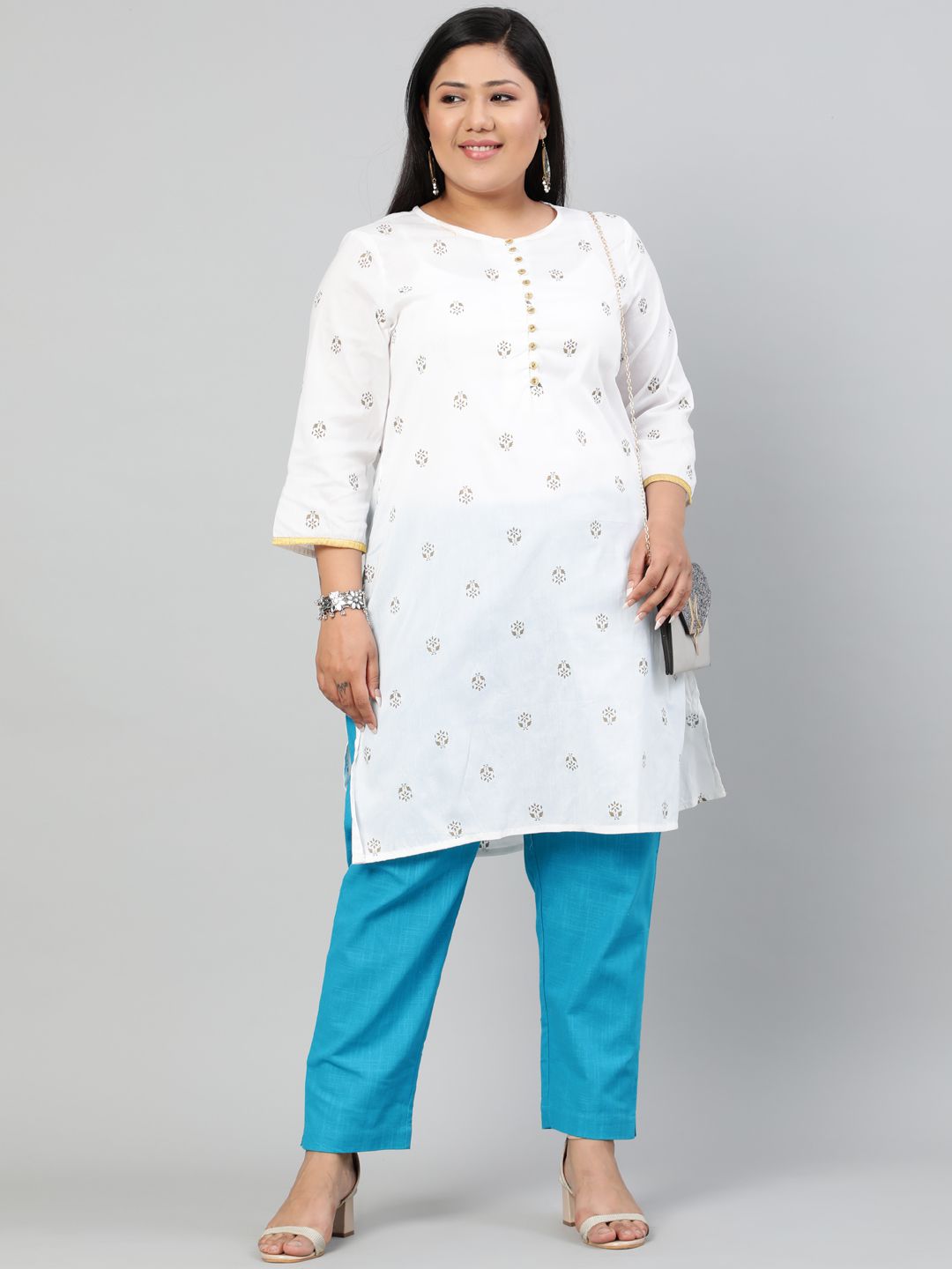 Get ankle length straight pants for kurtis