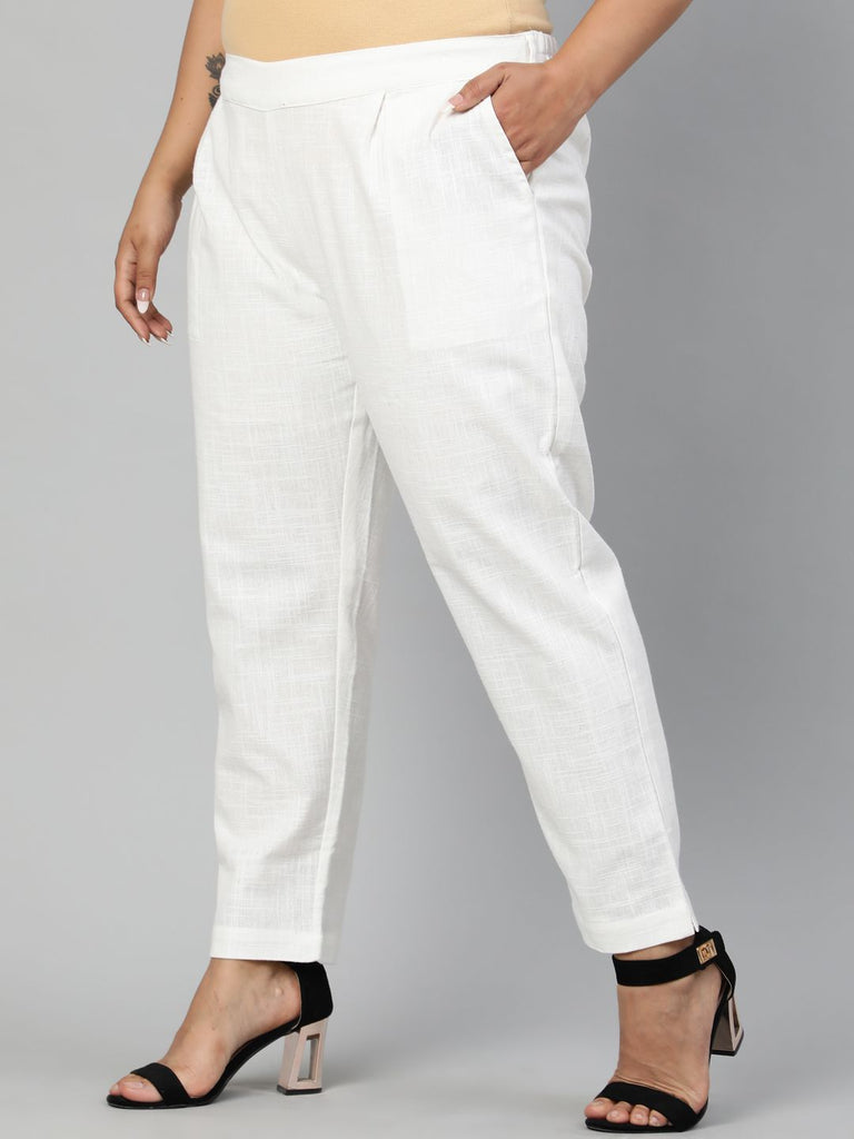 Disrupt Trousers and Pants  Buy Disrupt Womens Black Smart Casual Ankle  Length Regular Fit Trouser Online  Nykaa Fashion